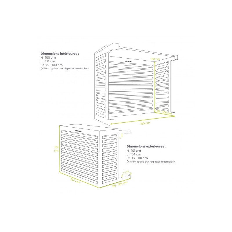 Cache unité extérieure en aluminium