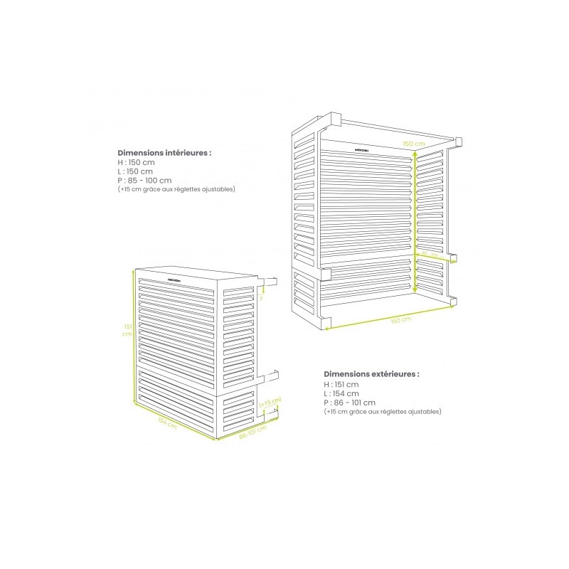 Cache unité extérieure en aluminium