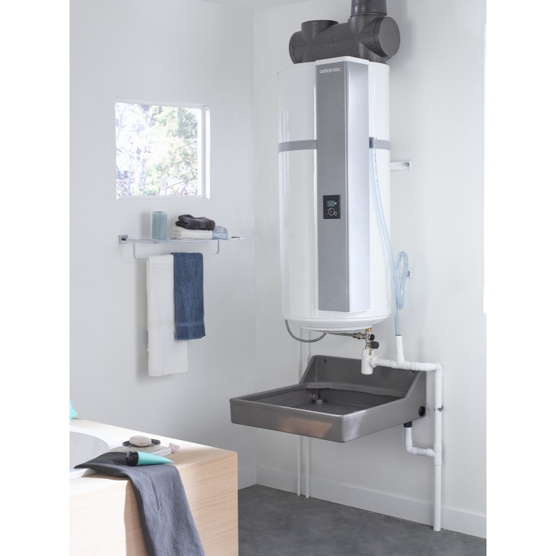 Bac récupération d'eau pour chauffe-eau et PECS vertical mural ou sur socle - ATLANTIC - 009234