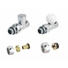 Kit de raccordement sèche-serviettes coudé thermostatique chrome - ATLANTIC - 850302