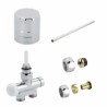 Kit de raccordement pour sèche-serviettes monotube manuelle chrome - ATLANTIC - 850325