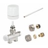 Kit de raccordement pour sèche-serviettes monotube manuelle blanc - ATLANTIC - 850326