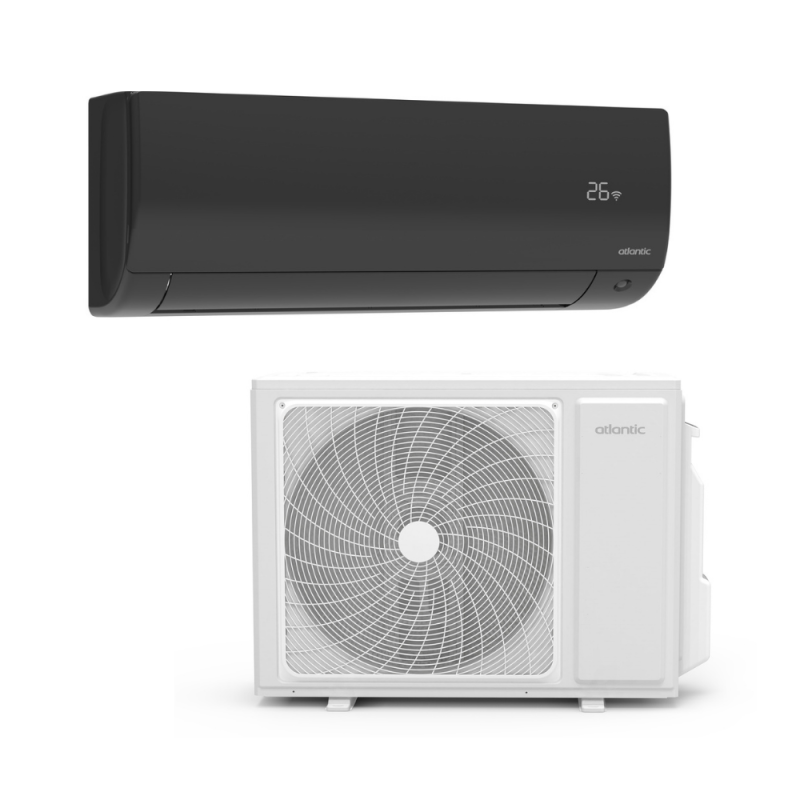 Climatiseur reversible monosplit murale R32 MURAO Premium noir 5,3 KW - ATLANTIC