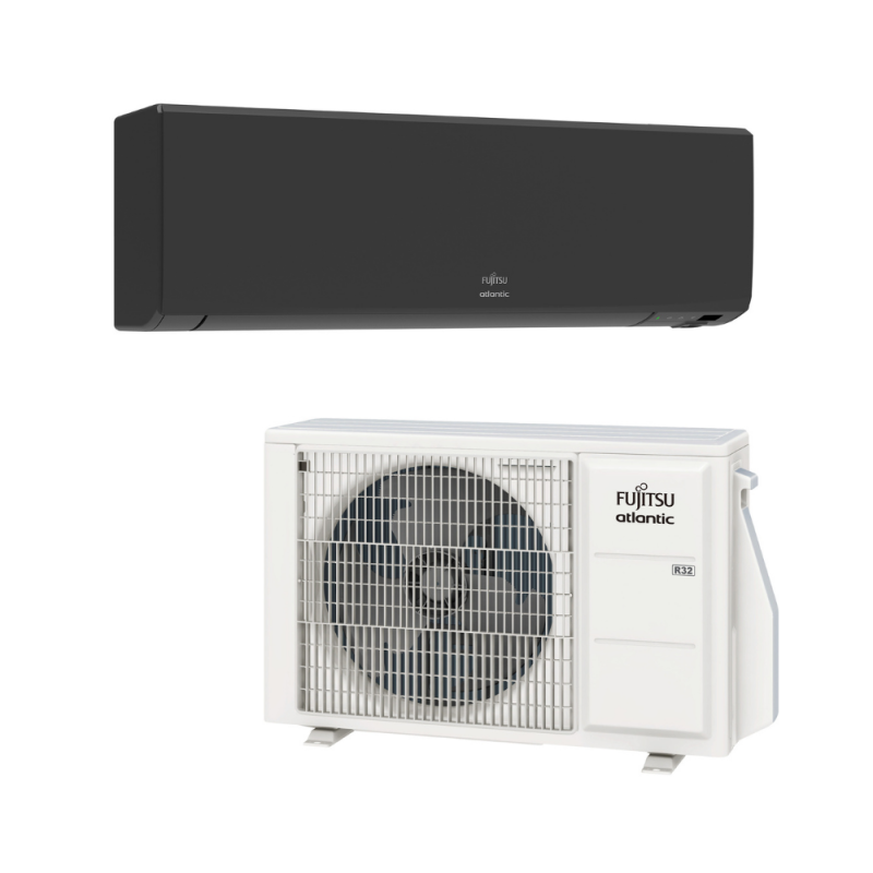 Climatiseur reversible monosplit murale R32 TAKAO PLUS KJCA Noir 3,4 KW - ATLANTIC
