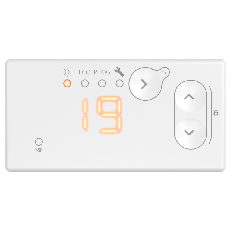 Radiateur F617 digital horizontal 500W blanc - ATLANTIC - 561728