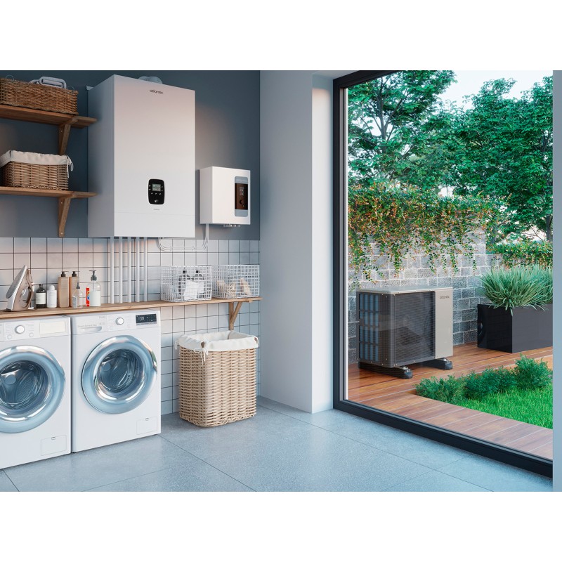 Pompe à chaleur hybride murale monobloc gaz Hybea 8 kW Duo 25 kW - ATLANTIC - 527436