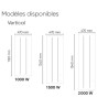 ATLANTIC - Radiateur connecté Oniris vertical 1000W blanc - 518810