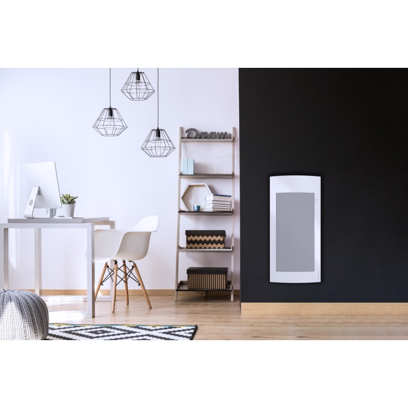 Radiateur connecté Tatou vertical 2000W blanc - ATLANTIC - 666426