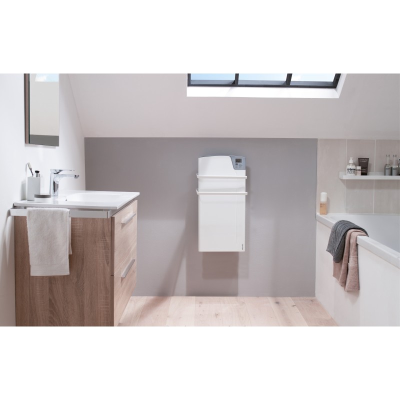 Radiateur sèche-serviettes Kea avec soufflerie blanc 1400W - ATLANTIC - 841515