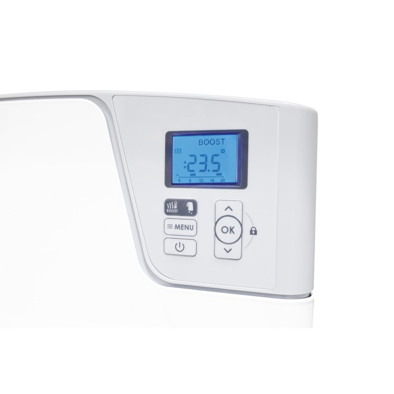 Radiateur sèche-serviettes Kea avec soufflerie gris 1400W - ATLANTIC - 841524