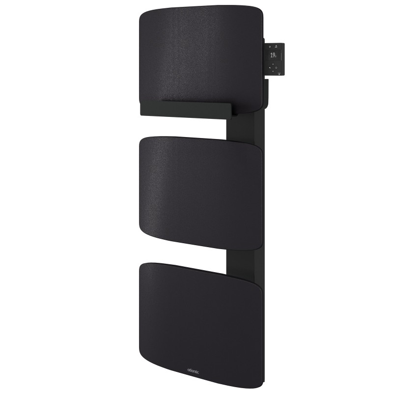 Radiateur sèche-serviettes connecté Amarilis mât à droite 650W gris/noir - ATLANTIC - 862576