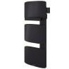 Radiateur sèche-serviettes connecté Amarilis mât à droite 650W gris/noir - ATLANTIC - 862576