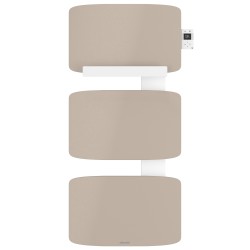 Radiateur sèche-serviettes connecté Amarilis mât à gauche 650W beige/blanc - ATLANTIC - 862580
