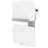 Radiateur sèche-serviettes connecté Amarilis mât à droite 430W blanc/gris - ATLANTIC - 862581