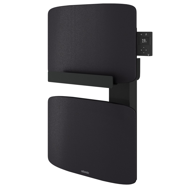 Radiateur sèche-serviettes connecté Amarilis mât à droite 430W gris/noir - ATLANTIC - 862582