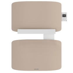 Radiateur sèche-serviettes connecté Amarilis mât à gauche 430W beige/blanc - ATLANTIC - 862586