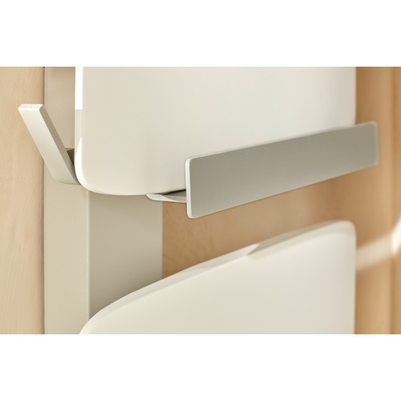 Radiateur sèche-serviettes connecté Amarilis mât à gauche 430W beige/blanc - ATLANTIC - 862586