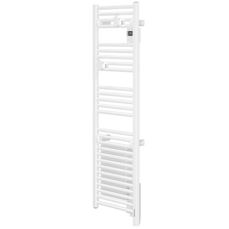 ATLANTIC - Radiateur sèche-serviettes connecté Doris avec soufflerie étroit 1500W Blanc brillant - 851265