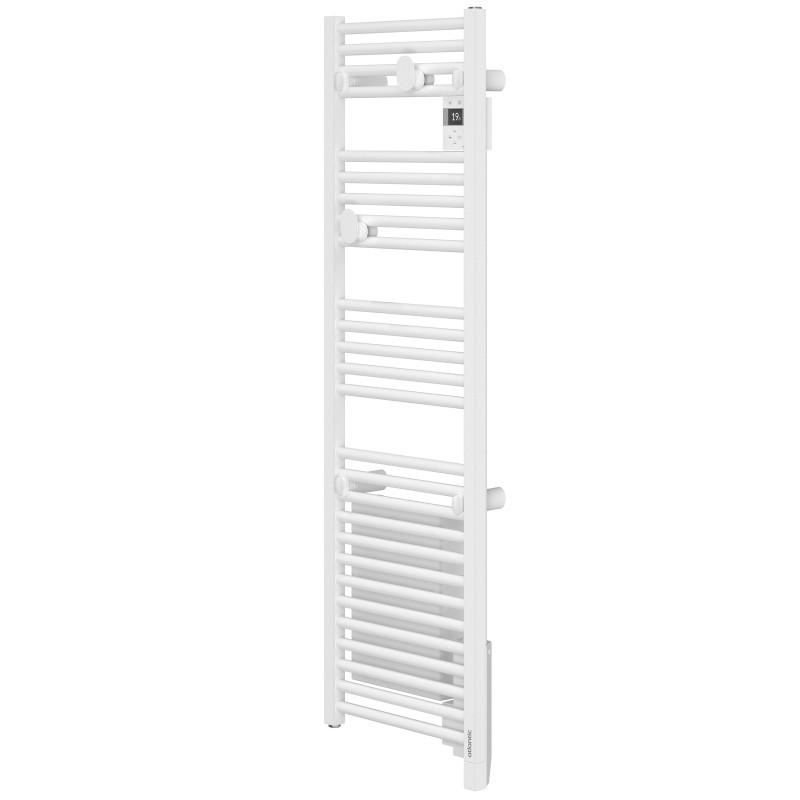 ATLANTIC - Radiateur sèche-serviettes connecté Doris avec soufflerie étroit 1500W Blanc carat - 851292