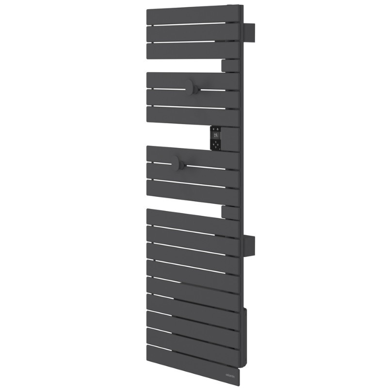 ATLANTIC - Sèche-serviettes connecté Nefertiti mât à droite 500W anthracite - 850021