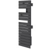 ATLANTIC - Sèche-serviettes connecté Nefertiti étroit avec soufflerie mât droite 1600W anthracite - 850491