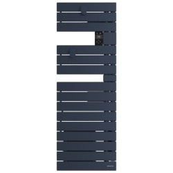 ATLANTIC - Sèche-serviettes connecté Nefertiti étroit avec soufflerie mât gauche 1600W bleu profond - 850601