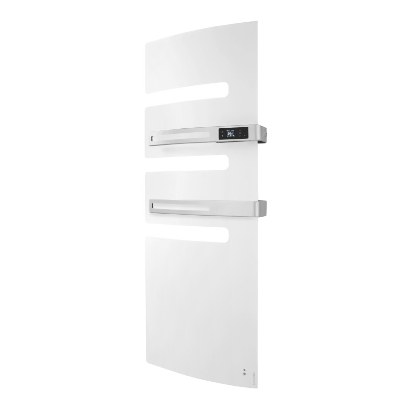 Sèche-serviettes connecté Serenis Premium mât à droite 1750W blanc car - ATLANTIC - 850659