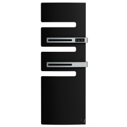 Sèche-serviettes connecté Serenis Premium mât à gauche 1750W noir - ATLANTIC - 850660