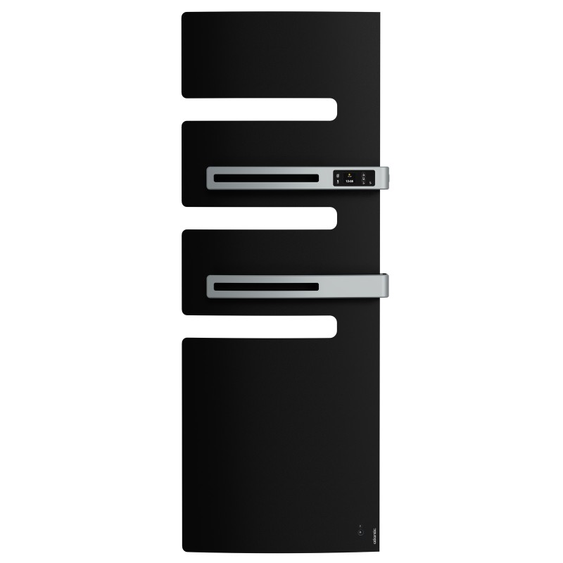 Sèche-serviettes connecté Serenis Premium mât à gauche 1750W noir - ATLANTIC - 850660
