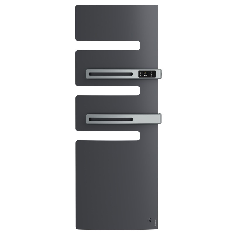 Sèche-serviettes connecté Serenis Premium mât à droite 1750W graphite - ATLANTIC - 850665