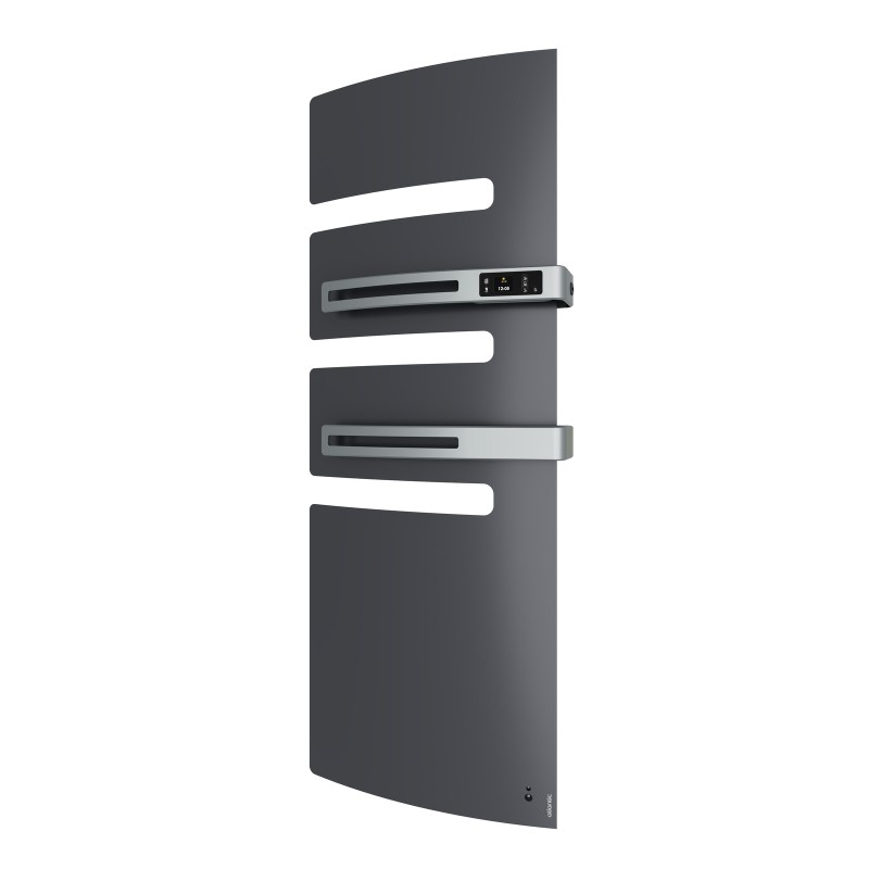 Sèche-serviettes connecté Serenis Premium mât à droite 1750W graphite - ATLANTIC - 850665