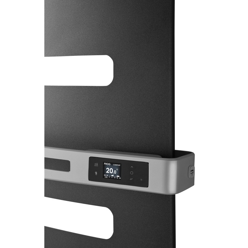 Sèche-serviettes connecté Serenis Premium mât à gauche 1750W vert eau - ATLANTIC - 850672