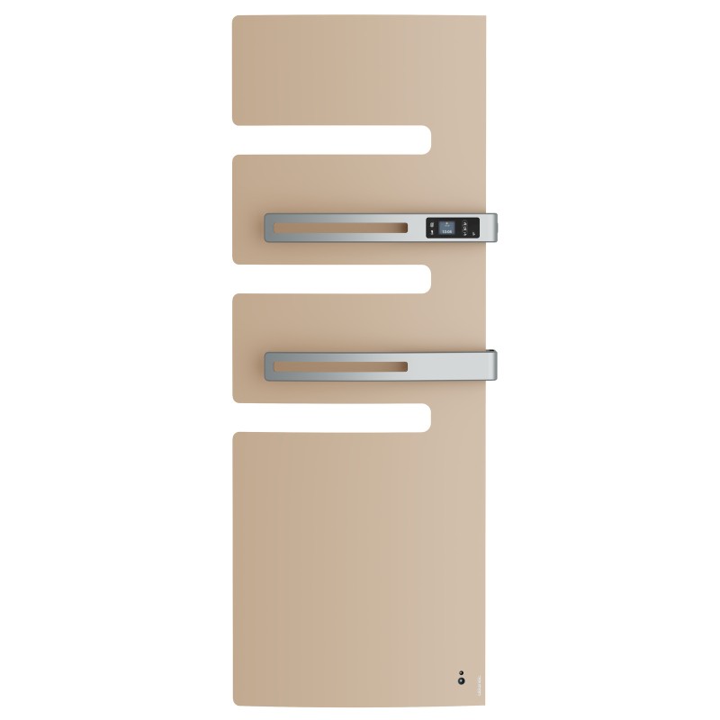 Sèche-serviettes connecté Serenis Premium mât à gauche 1750W beige - ATLANTIC - 850674