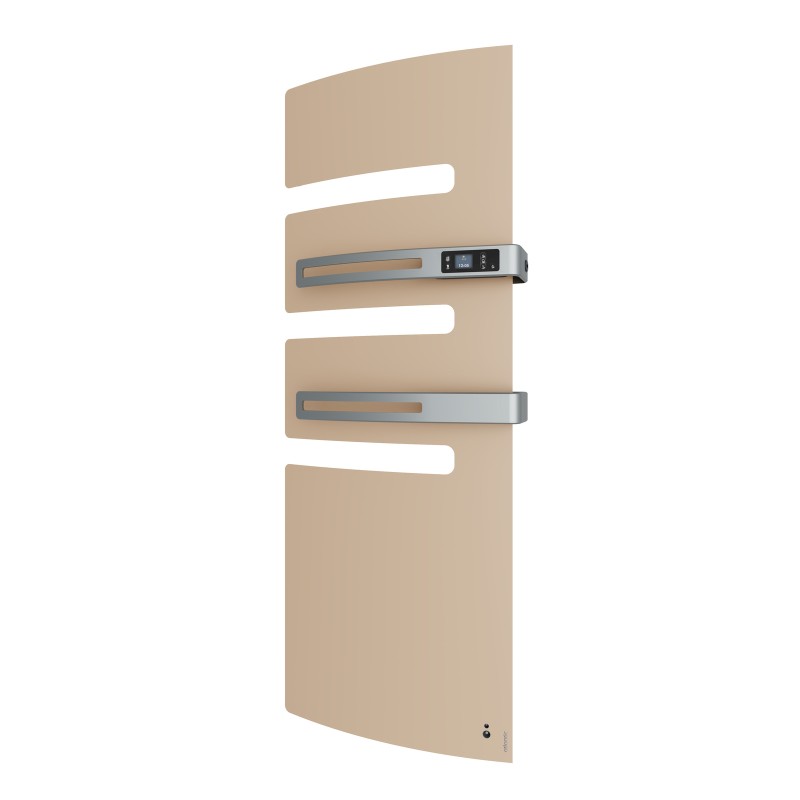 Sèche-serviettes connecté Serenis Premium mât à gauche 1750W beige - ATLANTIC - 850674
