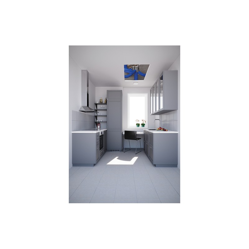 VMC simple flux autoréglable Kit Autocosy 4 sanitaires (3 bouches LINES) - ATLANTIC - 412288