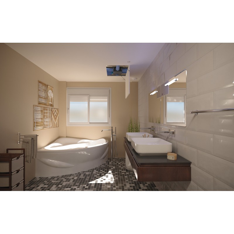 Kit VMC simple flux hygroréglable plate 6 sanitaires + 3 bouches Hygrocosy BC FLEX - ATLANTIC - 412278