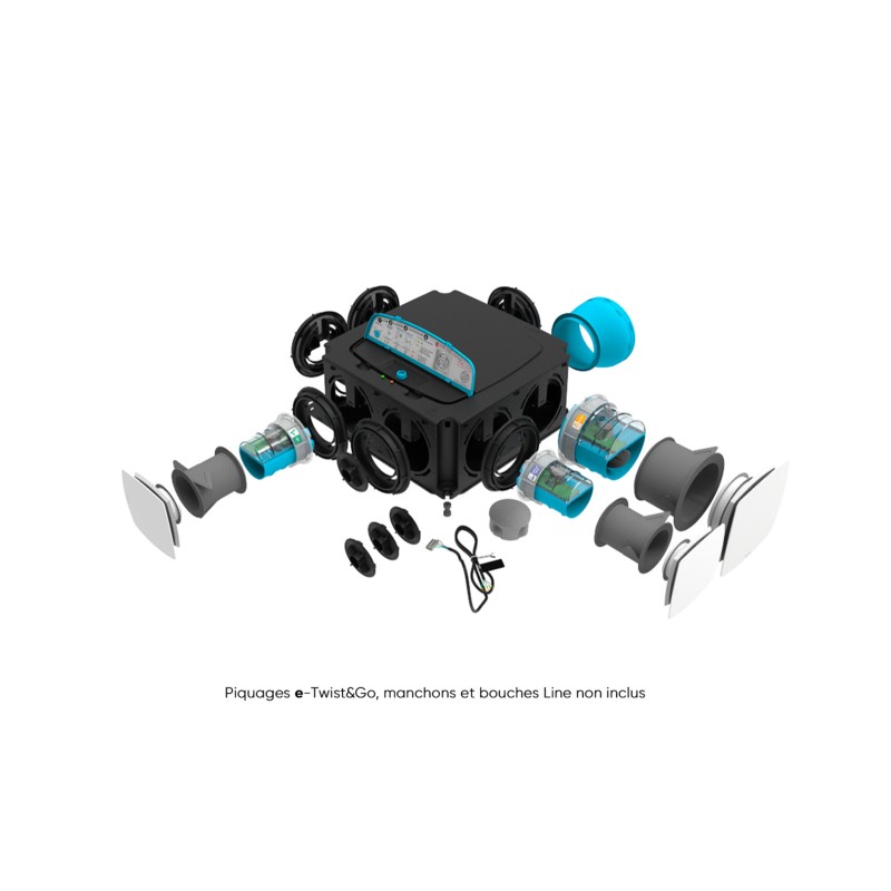 VMC simple flux Hygroréglable Hygrogenius Flex groupe seul - ATLANTIC - 412283