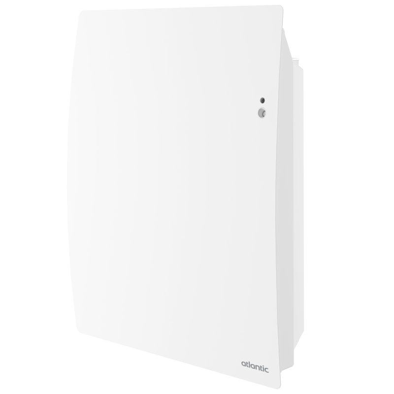 Radiateur connecté avec pilotage intelligent horizontal 1000W blanc carat AGILIA+ - ATLANTIC