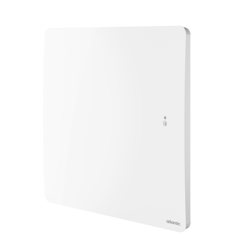 Radiateur connecté avec pilotage intelligent horizontal 1250W blanc carat NIRVANA+ - ATLANTIC