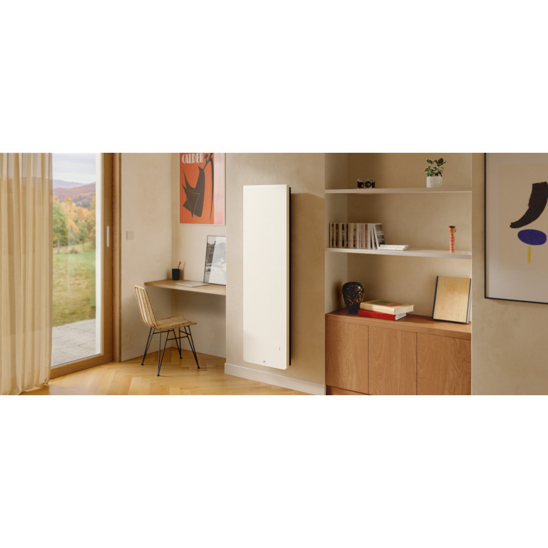 THERMOR - Radiateur chaleur douce connecté Equateur 5 Vertical 1000W Ardoise - 428407