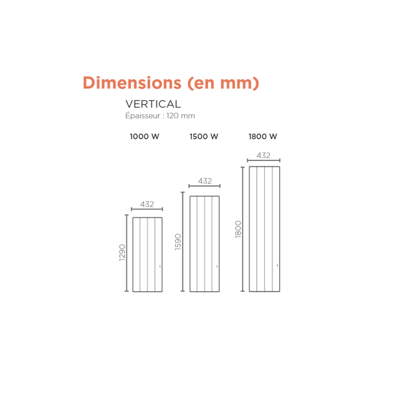 THERMOR - Radiateur chaleur douce connecté Bilbao 4 vertical 1000W Blanc brillant - 494832