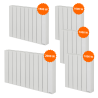 Pack 5 radiateurs électriques Baleares 2 1000 W x3 + 1500 W x1 + 2000 W x1 - THERMOR