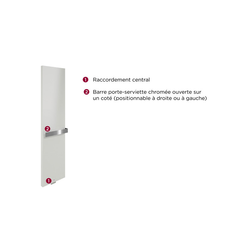 THERMOR - Sèche-serviettes Toscane eau chaude 742W blanc mat - 499221