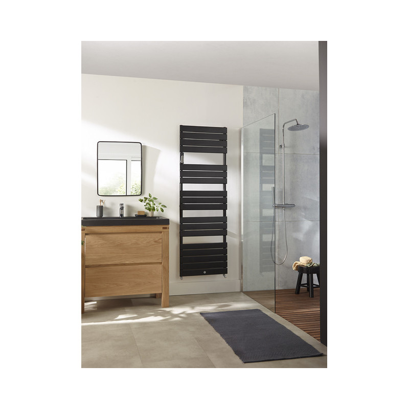 THERMOR - Sèche-serviettes Riviera 2 eau chaude 495W noir carbone - 496107
