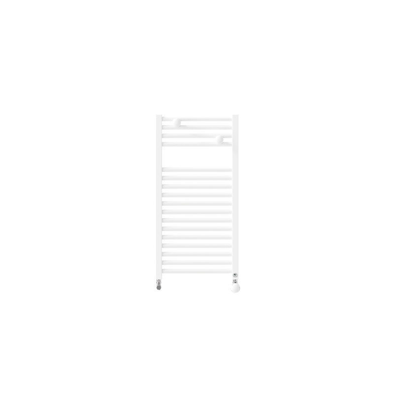 Sèche-serviettes eau chaude Riva 4 étroit 314W avec collecteurs blanc brillant - THERMOR - 471605