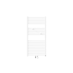 Sèche-serviettes eau chaude Riva 4 487W raccordement central blanc brillant - THERMOR - 471607