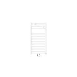 Sèche-serviettes eau chaude Riva 4 étroit 314W raccordement central blanc brillant - THERMOR - 471610