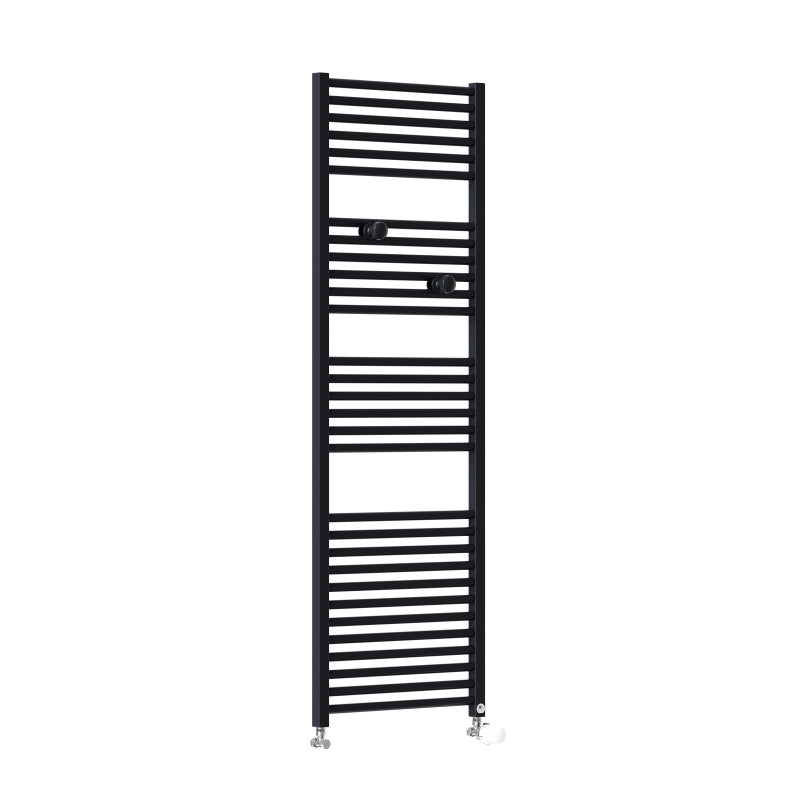 Sèche-serviettes eau chaude Riva 4 717W avec collecteurs noir - THERMOR - 471613