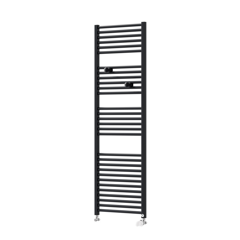 Sèche-serviettes eau chaude Riva 4 717W avec collecteurs noir - THERMOR - 471613