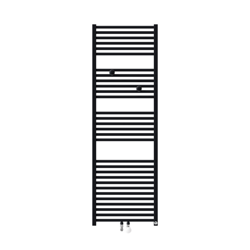 Sèche-serviettes eau chaude Riva 4 717W raccordement central noir - THERMOR - 471618